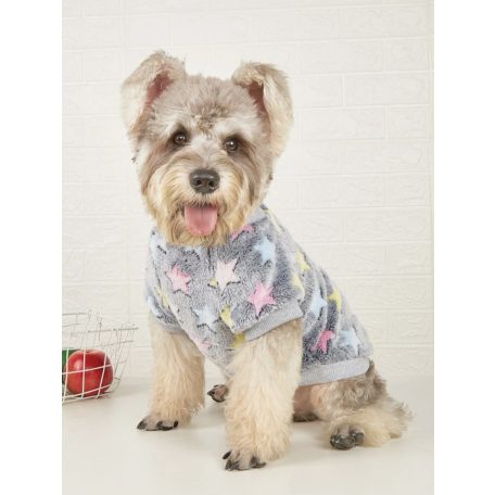 Kutyaruha - Pihe-puha kutya pulcsi - csillag mintával